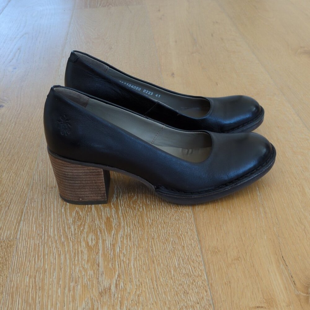 Fly London Black Pumps Bery104fly Size 41 EUC